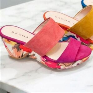 🌸🧡Sacha London Kali floral wedge size 7.5